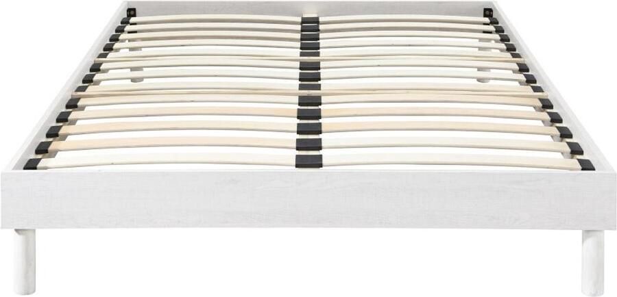 Vente-unique Bedbodem met latten 140 x 190 cm Wit MUCHIGAN van YSMÉE L 194 cm x H 33 cm x D 144 cm