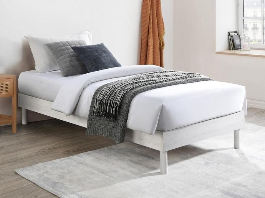 Vente-unique Bedbodem met latten 90 x 190 cm Wit MUCHIGAN van YSMÉE L 194 cm x H 33 cm x D 94 cm - Foto 2