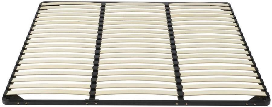 Vente-unique Bedbodem met latten om te monteren 200 x 200 cm 3 x 19 latten Zonder poten Zwart KALISTA van YSMÉE