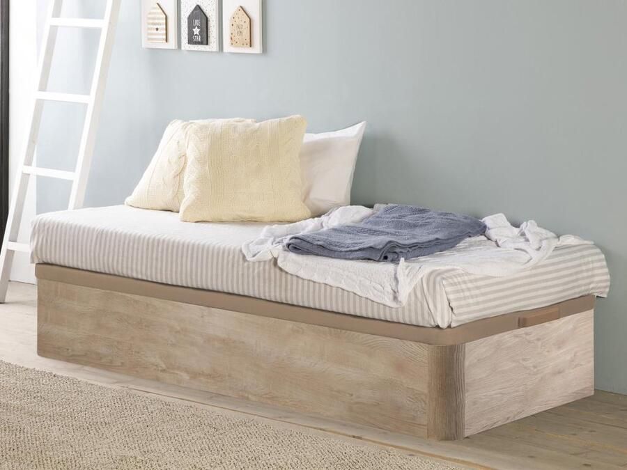 Ysmée Bedbodem met opbergruimte HESTIA van DREAMEA PLAY Licht naturelkleur 90 x 190 cm L 190 cm x H 30 cm x D 90 cm - Foto 2