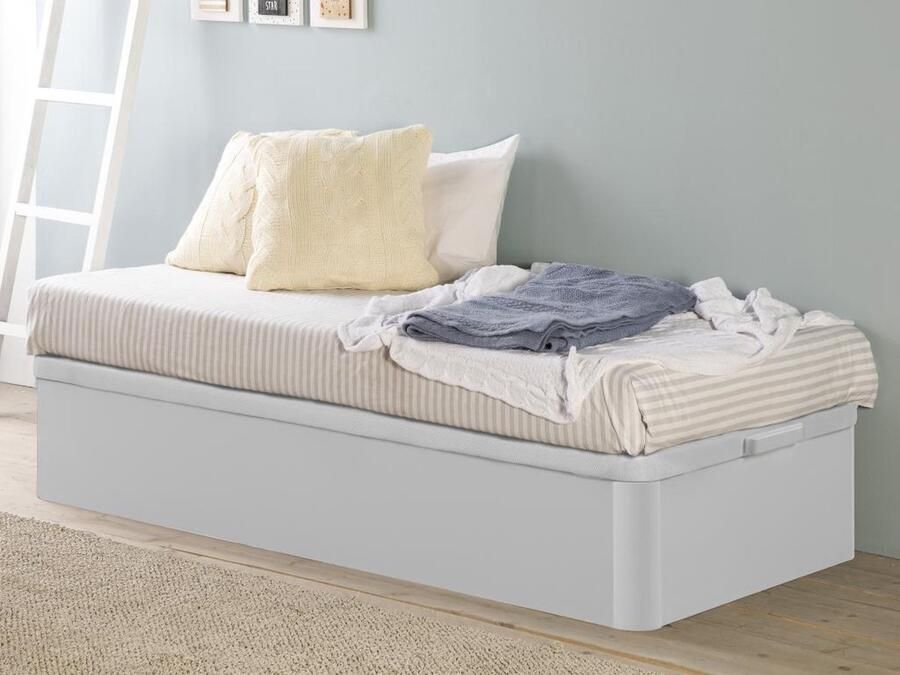 Vente-unique Bedbodem met opbergruimte HESTIA van YSMÉE Mat wit 90 x 190 cm L 190 cm x H 30 cm x D 90 cm - Foto 2