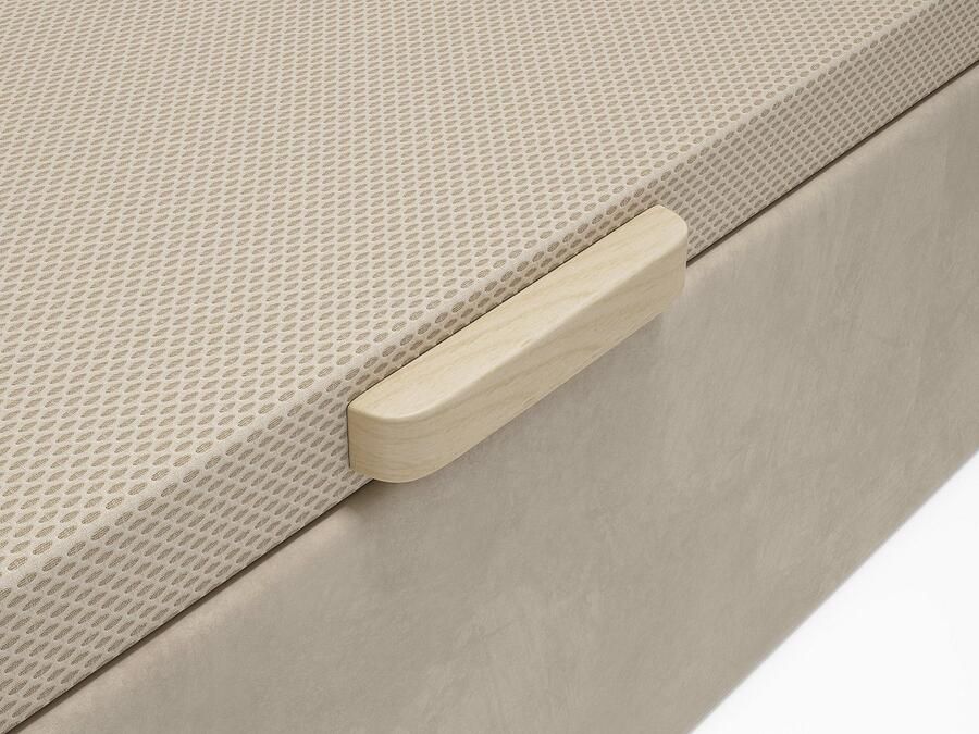 Vente-unique Bedbodem met opbergruimte 160 x 200 cm Beige stof CENOVAS van YSMÉE - Foto 3