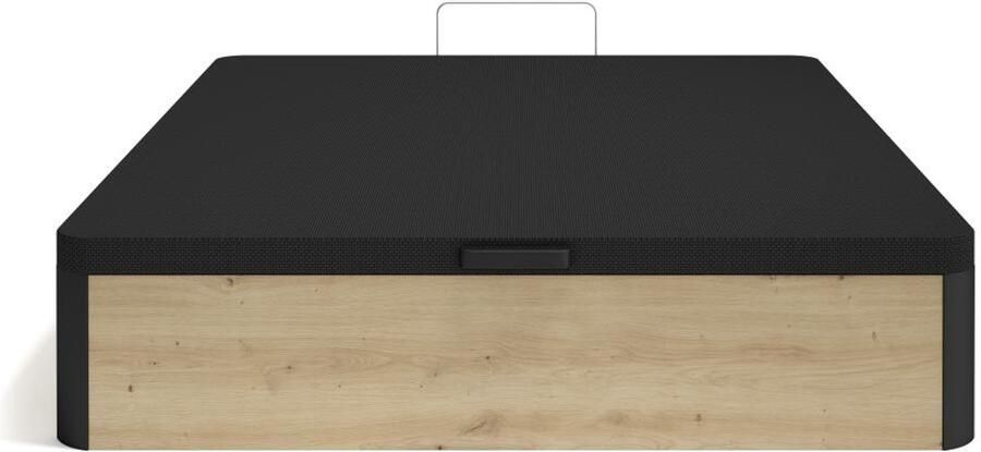 Vente-unique Bedbodem met opbergruimte 140 x 190 cm Lichte houtlook en zwart NAMOSI van YSMÉE