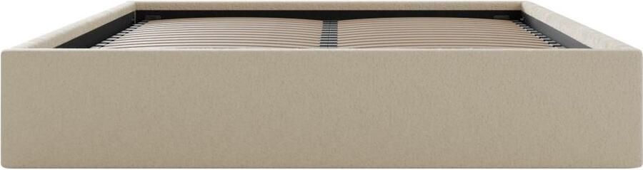 Vente-unique Bedbodem met opbergruimte van boucléstof 140 x 190 cm Beige PONTOS van YSMÉE L 200 cm x H 31 cm x D 150 cm