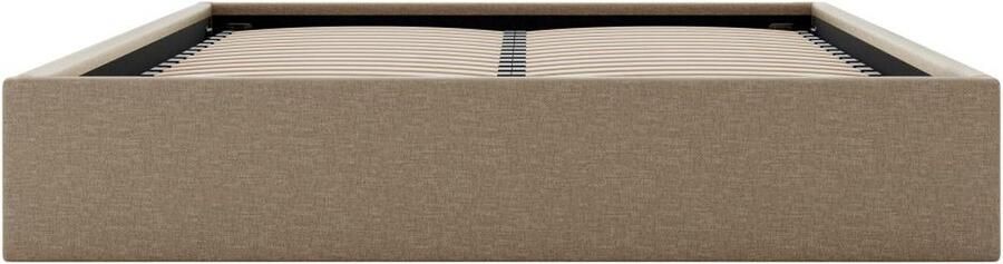 Vente-unique Bedbodem met opbergruimte van stof 140 x 190 cm Taupegrijs PONTOS van YSMÉE L 200 cm x H 31 cm x D 150 cm