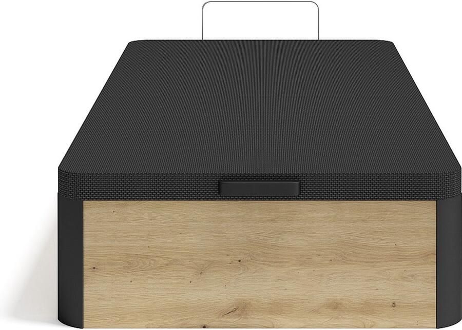Vente-unique Bedbodems met opbergruimte 90 x 190 cm Licht natuurlijk en zwart NAMOSI van YSMÉE