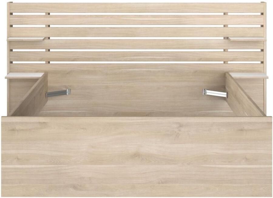 Vente-unique Bed 140 x 190 cm met opbergruimte naturel TENALIA L 202.8 cm x H 98.2 cm x D 216.8 cm - Foto 3