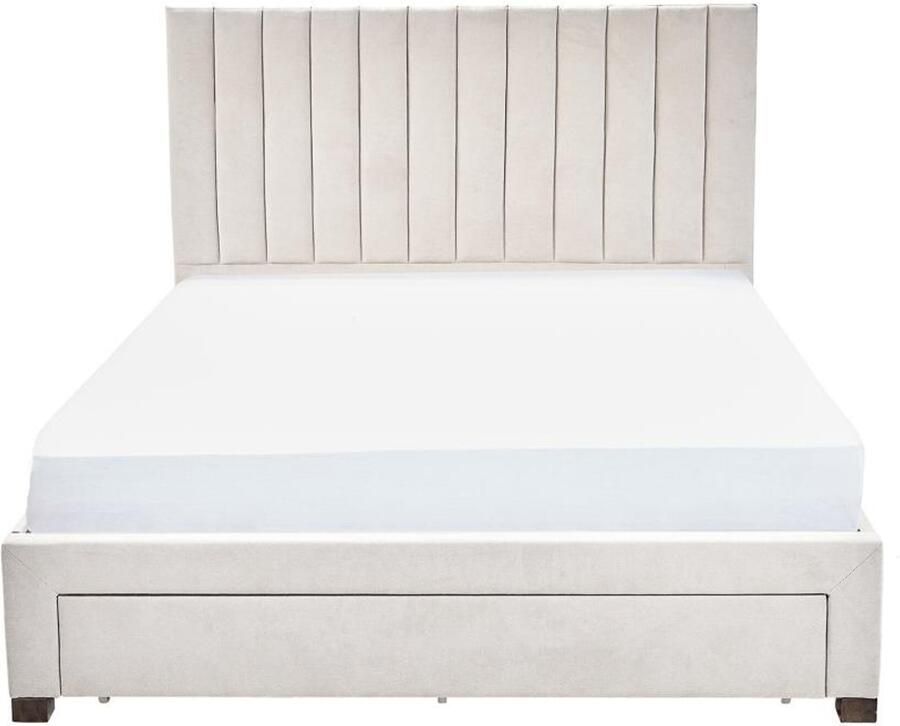 Vente-unique Bed met 3 lades 160 x 200 cm Stoffen bekleding Beige LIAKO L 174 cm x H 123 cm x D 217 cm