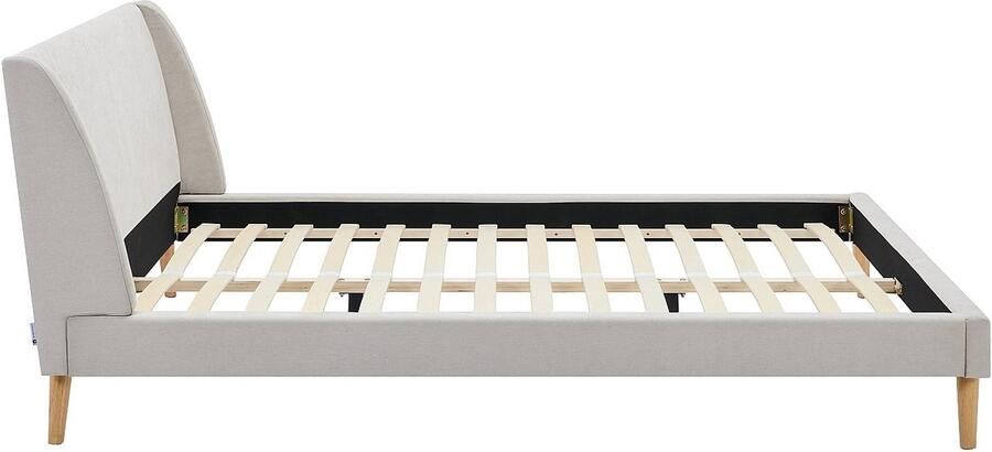 Vente-unique Scandinavisch bed 180 x 200 cm Stof Beige + matras BENEDICTE L 192 cm x H 87 cm x D 211 cm - Foto 7