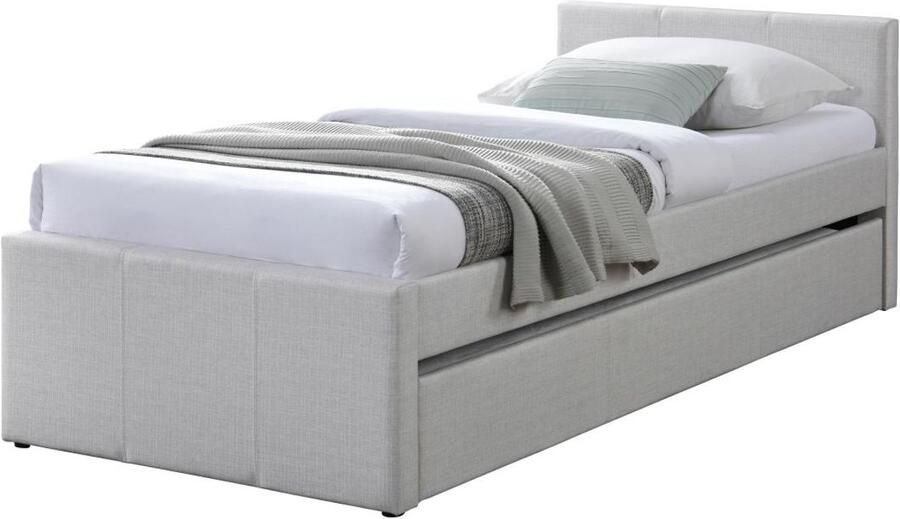 Vente-unique Uitschuifbed 90 x 190 cm Stof Beige DORITALO L 208.5 cm x H 76.7 cm x D 95 cm