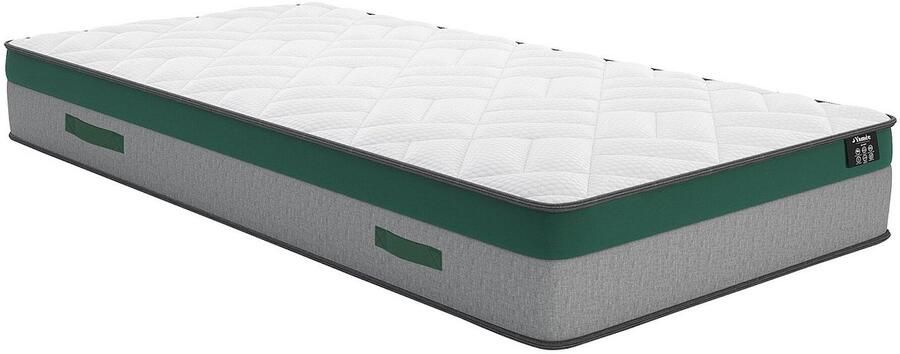 Vente-unique Bedset 90 x 190 cm Bedbodem met lichte houtkleur en opbergruimte + matras met pocketveren PRESTIGE van YSMÉE L 190 cm x H 30 cm x D 90 cm - Foto 8