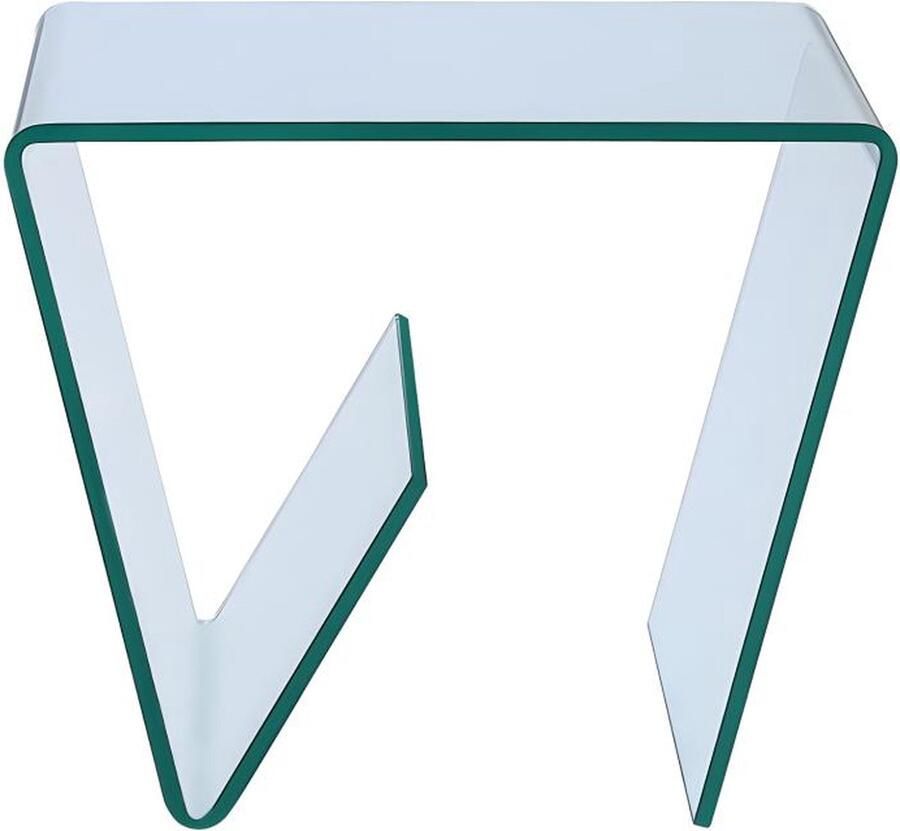 Vente-unique Bijzettafel ZENIA Gehard glas L 55 cm x H 45 cm x D 45 cm