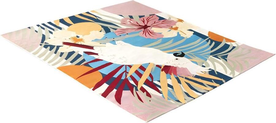 Vente-unique Binnen- of buitentapijt etnische stijl PERROCO 150 x 200 cm Multikleuren L 200 cm x H 1 cm x D 150 cm - Foto 3