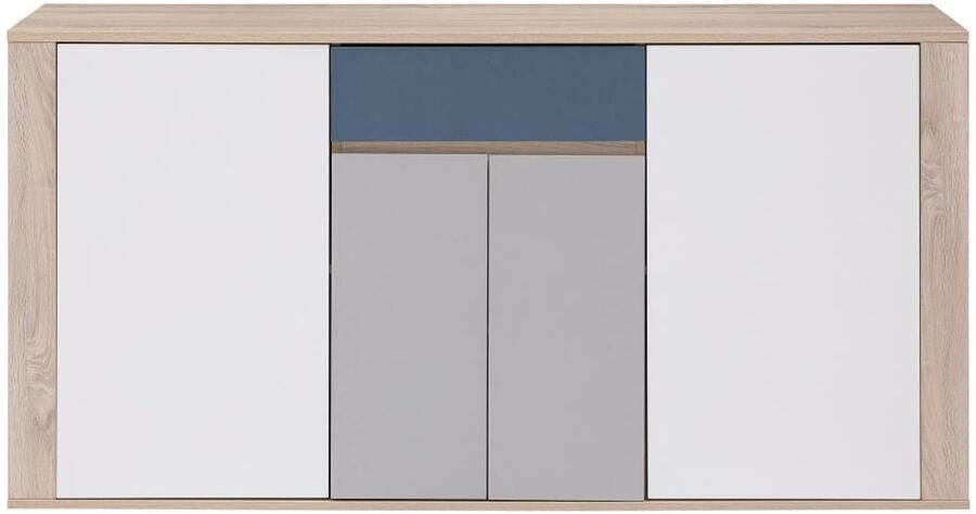 Vente-unique Buffetkast met 4 deurtjes en 1 lade Verschillende kleuren FILUTIA L 160 cm x H 81 cm x D 39.8 cm - Foto 2