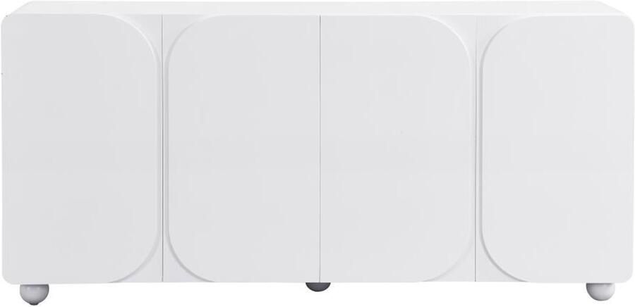 Vente-unique Buffetkast met 4 deurtjes van mdf Wit YELDINIA L 174 cm x H 84 cm x D 42 cm - Foto 2