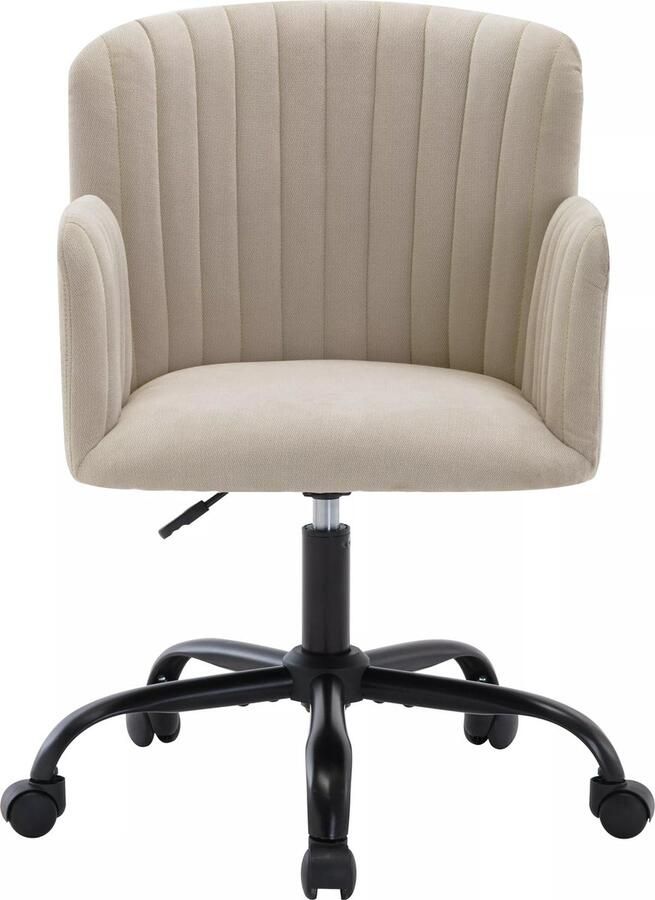 Vente-unique Bureaustoel Stof Beige Verstelbare hoogte TOARA L 53 cm x H 77 cm x D 54 cm - Foto 2