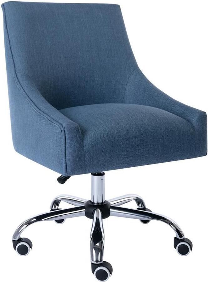 Vente-unique Bureaustoel Stof Blauw Verstelbare hoogte WONDIO L 56 cm x H 87 cm x D 58 cm