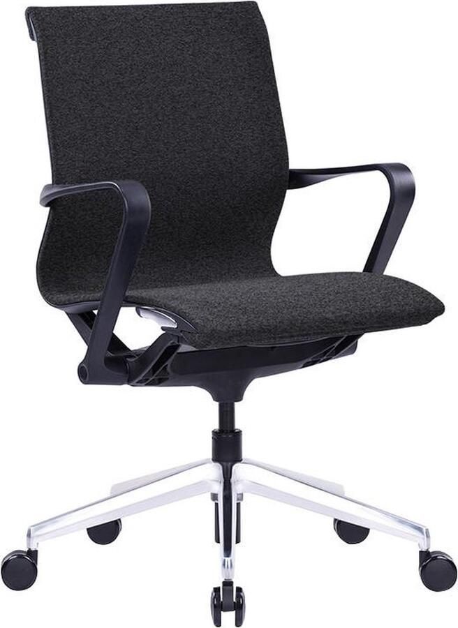 Vente-unique Bureaustoel Stof Grijs gevlekt LACITY L 58.5 cm x H 91 cm x D 56.5 cm