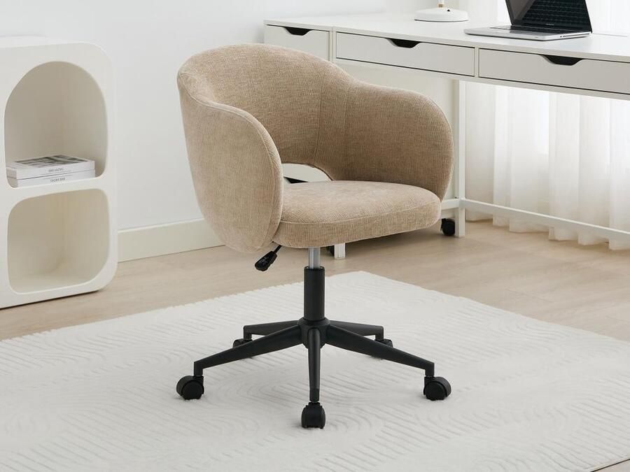 Vente-unique bureaustoel Stof met textuur Beige ACACILIO L 56.5 cm x H 85 cm x D 58 cm
