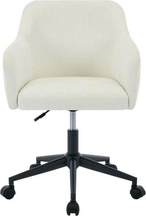 Vente-unique Bureaustoel Stof met textuur Crèmewit Verstelbare hoogte MATOMI L 55 cm x H 89 cm x D 58 cm