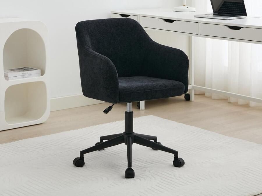 Vente-unique Bureaustoel Stof met textuur Zwart Verstelbare hoogte MATOMI L 55 cm x H 89 cm x D 58 cm - Foto 2