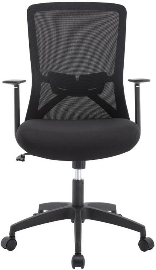 Vente-unique Bureaustoel Stof Zwart DELVORA L 61 cm x H 100.5 cm x D 55.5 cm