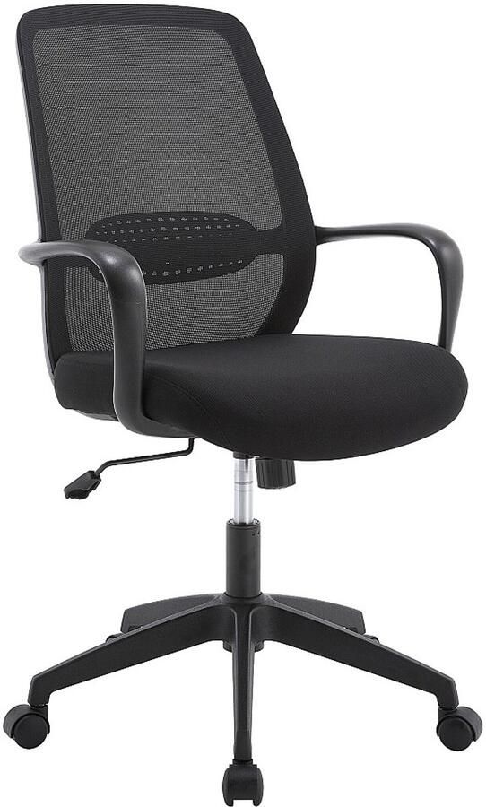 Vente-unique Bureaustoel Stof Zwart VATISTA L 60.5 cm x H 103 cm x D 61.5 cm - Foto 4