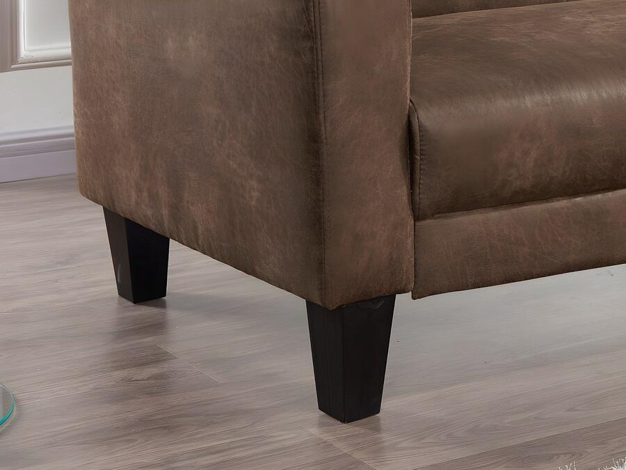 Vente-unique Club bedbank INICIO van microvezel met lived-in leereffect L 215 cm x H 85 cm x D 83 cm - Foto 5