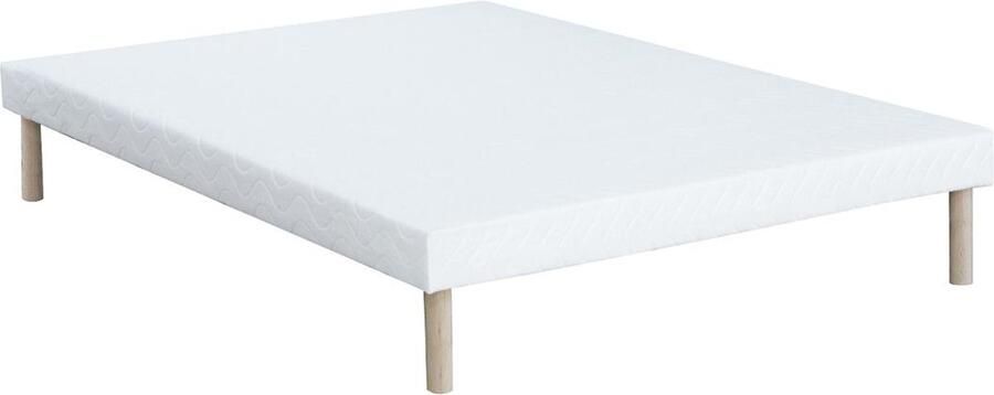 Vente-unique Decoratieve gewatteerde bedbodem 140 x 190 cm 9 latten Wit ASTHENIS van YSMÉE L 190 cm x H 31 cm x D 140 cm - Foto 2