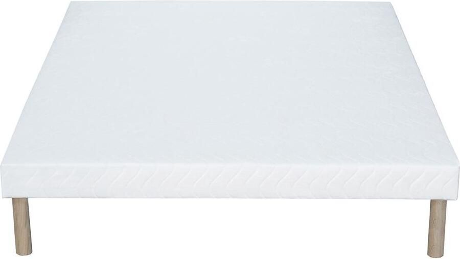 Vente-unique Decoratieve gewatteerde bedbodem 140 x 190 cm 9 latten Wit ASTHENIS van YSMÉE L 190 cm x H 31 cm x D 140 cm