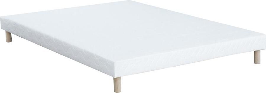 Vente-unique Decoratieve gewatteerde bedbodem 160 x 200 cm 10 latten Wit ASTHENIS van YSMÉE L 200 cm x H 23 cm x D 160 cm