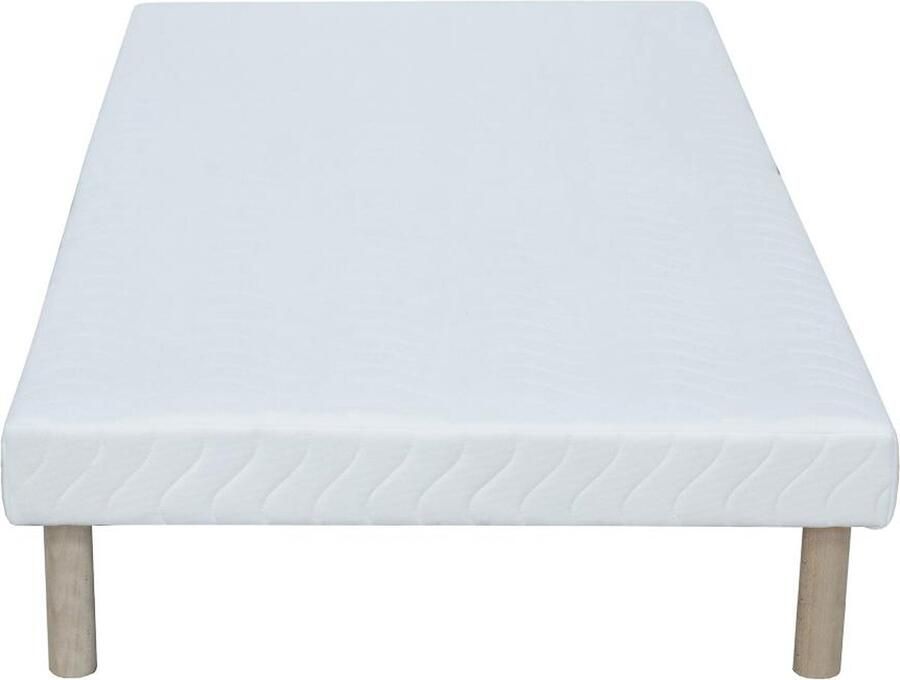 Vente-unique [NEW VERSION]Decoratieve gewatteerde bedbodem 90 x 190 cm 9 latten Wit ASTHENIS van YSMÉE L 190 cm x H 31 cm x D 90 cm