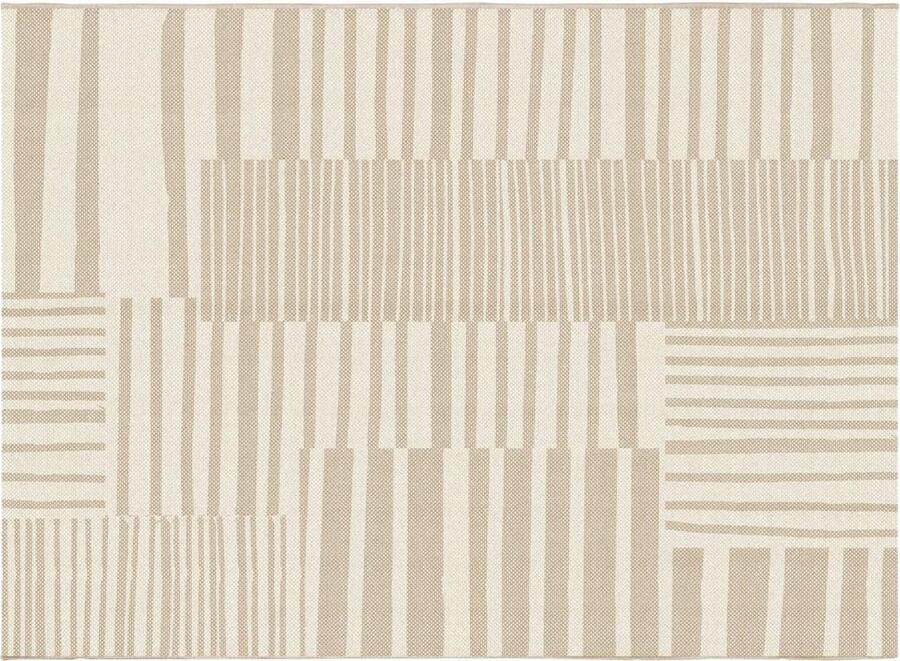 Vente-unique Design-tapijt voor binnen of buiten 150 x 200 cm Beige CLAIRA L 200 cm x H 0.6 cm x D 150 cm