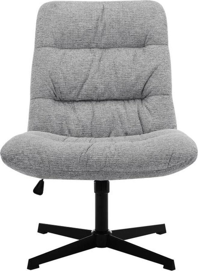 Vente-unique Draaifauteuil van grijze gechineerde stof SELENDO L 68 cm x H 104 cm x D 77 cm