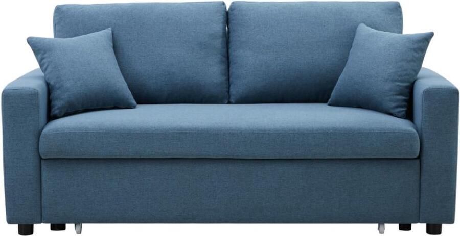 Vente-unique Driezits bedbank van stof INIZOR Turquoise L 168 cm x H 85 cm x D 101 cm - Foto 4