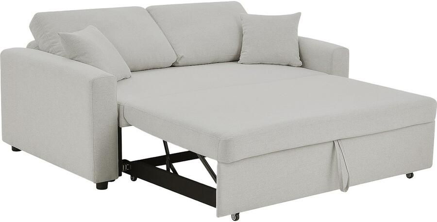 Vente-unique Driezits slaapbank in beige stof INIZOR - Foto 4