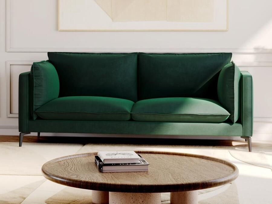 Vente-unique Driezitsbank KESTREL van velours Groen van Pascal Morabito L 215 cm x H 85 cm x D 89 cm - Foto 2