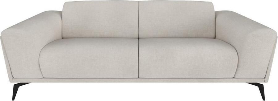 Vente-unique Driezitsbank van beige stof VUSARI L 217 cm x H 74 cm x D 88 cm