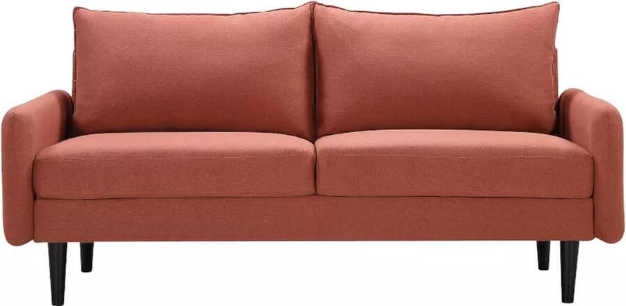 Vente-unique Driezitsbank van stof HALIA Terracotta L 175 cm x H 83 cm x D 81 cm - Foto 4