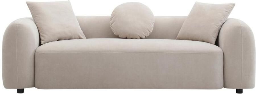 Vente-unique Driezitsbank van stof in beige OXILA