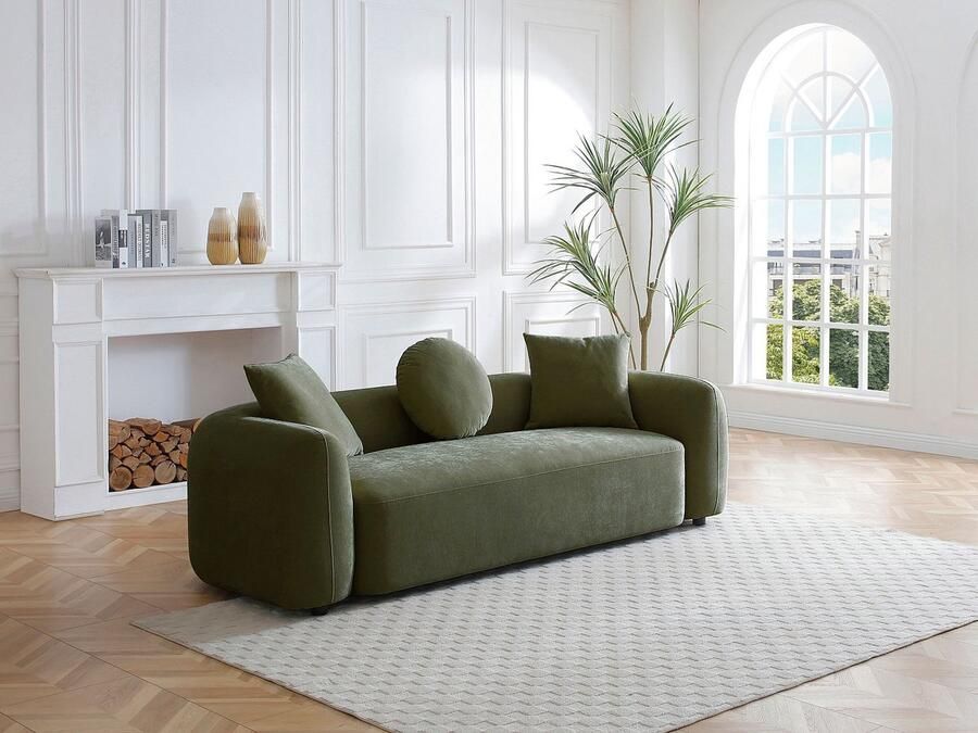 Vente-unique Driezitsbank van stof in groen OXILA - Foto 2