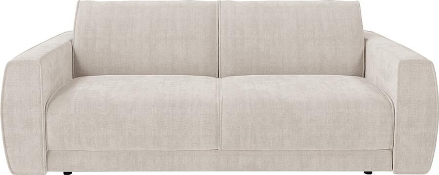 Vente-unique Driezitsslaapbank express in beige chenille stof Slaapgedeelte 140 cm Matras 16 cm VOMERA van Maison Céphy