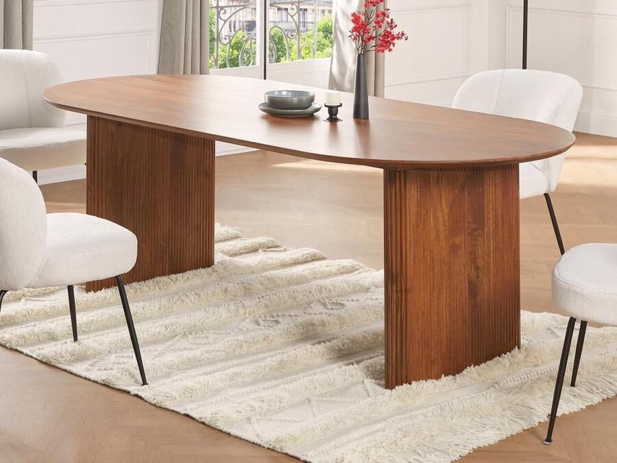 Vente-unique Eettafel 8 plaatsen van mangohout Naturel BALIMELA L 220 cm x H 76 cm x D 100 cm