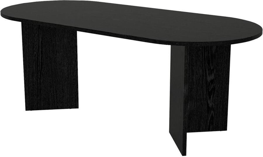 Vente-unique Eettafel 8 plaatsen Zwart TOPANIA L 200 cm x H 74.7 cm x D 90 cm