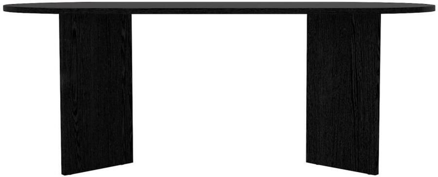 Vente-unique Eettafel 8 plaatsen Zwart TOPANIA L 200 cm x H 74.7 cm x D 90 cm - Foto 2