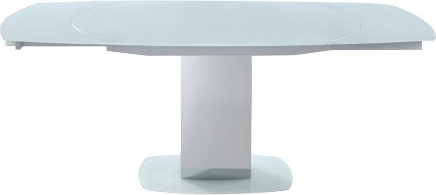 Vente-unique Eettafel TALICIA uitschuifbaar van gehard glas en metaal 6 tot 8 personen wit L 190 cm x H 75 cm x D 105 cm - Foto 6