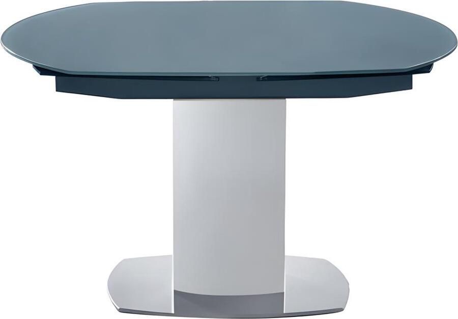 Vente-unique Eettafel TALICIA uitschuifbaar van gehard glas en metaal 6 tot 8 personen grijs L 190 cm x H 75 cm x D 105 cm - Foto 4