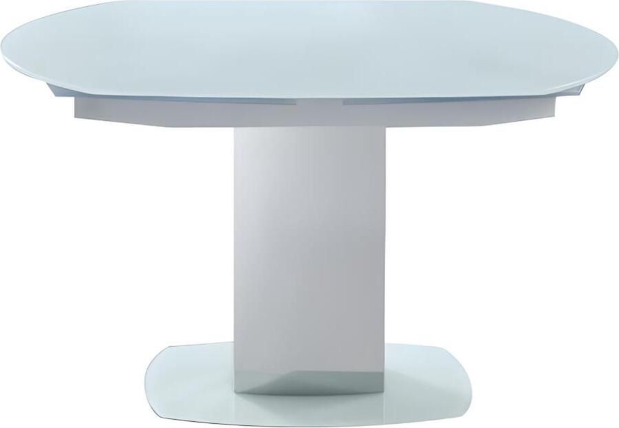 Vente-unique Eettafel TALICIA uitschuifbaar van gehard glas en metaal 6 tot 8 personen wit L 190 cm x H 75 cm x D 105 cm - Foto 3