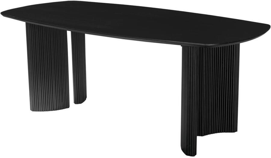 Vente-unique Eettafel voor 8 personen van mangohout Zwart TAMENIA van Maison Céphy - Foto 2