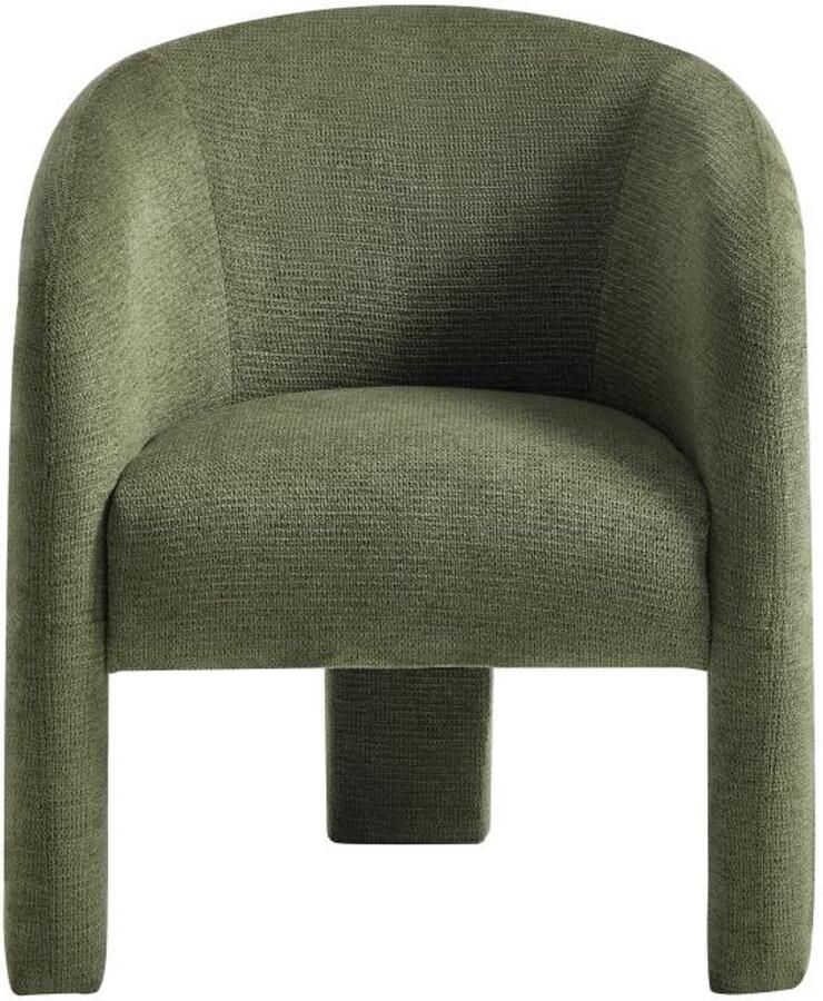 Vente-unique Fauteuil in groene getextureerde stof ZELUVA